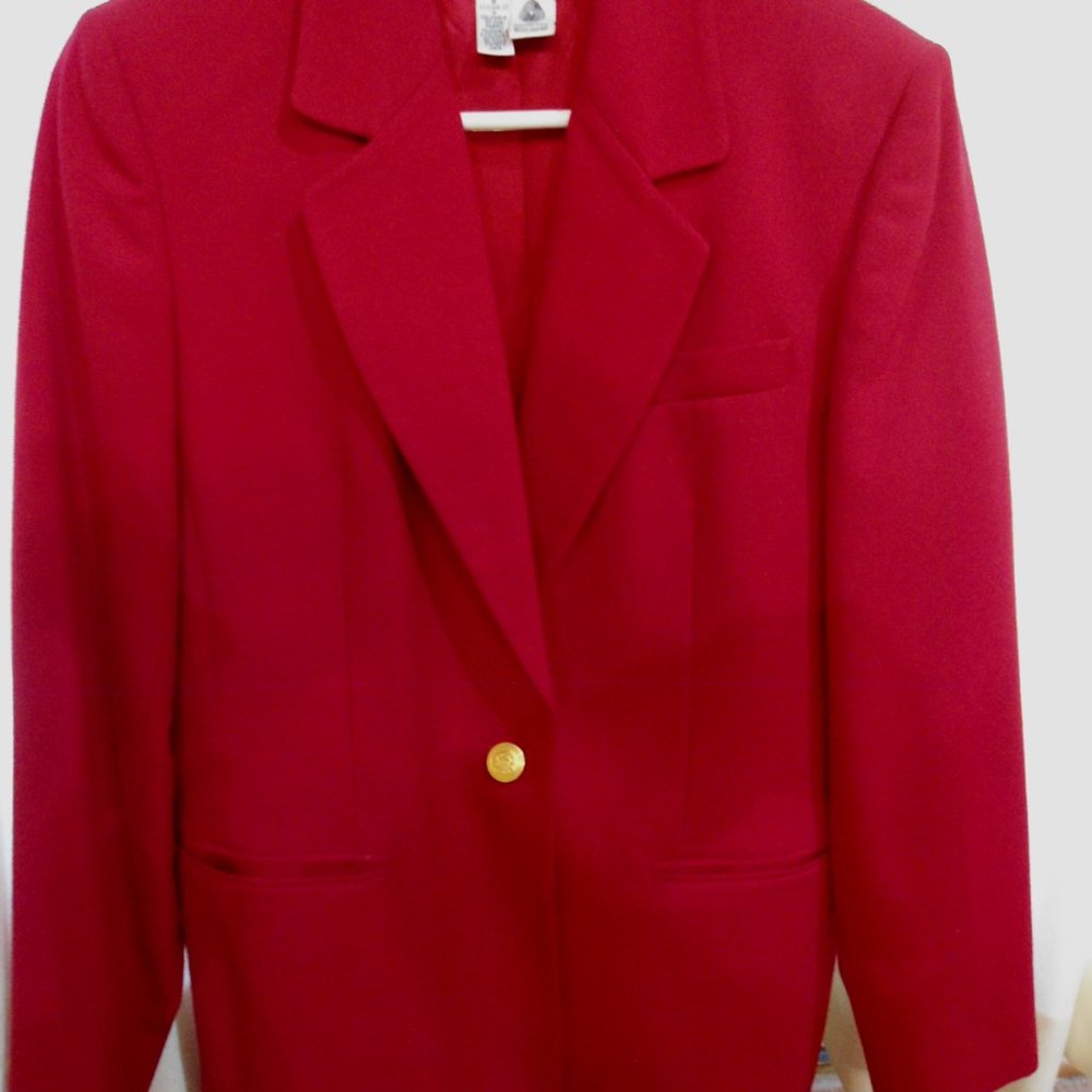 Talbots Red Blazer Single Button For Business Car… - image 8